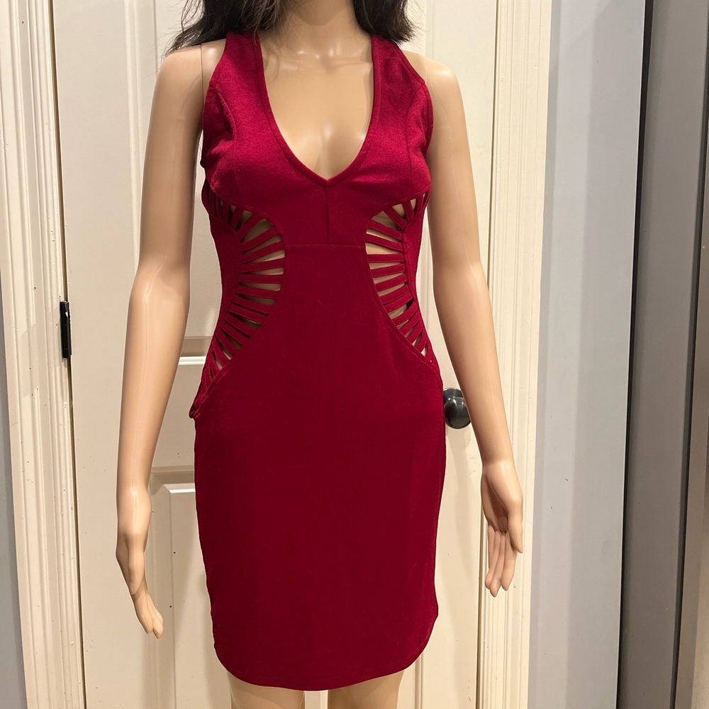 Red Cutout Bodycon Dress